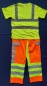 Preview: Warnschutzhose leuchtorange/neongelb, High-Viz Hose, Hose mit Warnschutz, Reflexstreifen in silber,