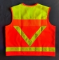 Preview: Schulsanitäts-Weste leuchtrot/gelb Art. 8890, Funktionsweste, Weste mit gelben Reflexstreifen,