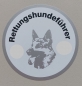 Preview: DRK-Aufkleber auf Glas, Aufkleber rund, RK-Aufkleber,