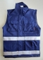 Preview: Weste blau, Sonderpreis, Weste mit Reflexstreifen, Reflektor Weste, wattierte Weste,