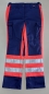 Preview: Jeanshose sailorblue/leuchtrot, Rettungsdiensthose, Warnschutzhose, Sichtbarkeit, Reflexstreifen 3M/silber, Einsatzhose,
