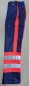 Preview: Jeanshose sailorblue/leuchtrot, Rettungsdiensthose, Warnschutzhose, Sichtbarkeit, Reflexstreifen 3M/silber, Einsatzhose,