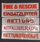Preview: Rückenschild weiss/rot, Sonderpreisartikel, Rückenschilder in 42x8 cm, Schild mit roter Schrift,