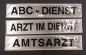 Preview: Rückenschilder weiss/schwarz, Rückenschild weiss mit schwarzer Schrift, Sonderpreisartikel, Rückenschilder in 42x8 cm,