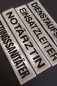 Preview: Rückenschilder weiss/schwarz, Rückenschild weiss mit schwarzer Schrift, Sonderpreisartikel, Rückenschilder in 42x8 cm,