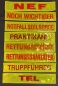 Preview: Rückenschild gelb/rot, Sonderpreisartikel, Rückenschild in gelb mit roter Schrift,