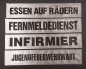 Preview: Rückenschild 3M/silber s, Sonderpreisartikel, silberne Schilder mit schwarzer Schrift, Rückenschilder in 42x8 cm,
