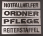 Preview: Rückenschild 3M/silber s, Sonderpreisartikel, silberne Schilder mit schwarzer Schrift, Rückenschilder in 42x8 cm,