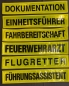 Preview: Rückenschild gelb/schwarz, Sonderpreisartikel, Rückenschilder gelb mit schwarzer Schrift,