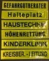 Preview: Rückenschild gelb/schwarz, Sonderpreisartikel, Rückenschilder gelb mit schwarzer Schrift,