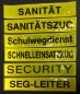Preview: Rückenschild gelb/schwarz, Sonderpreisartikel, Rückenschilder gelb mit schwarzer Schrift,