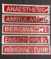Preview: Rückenschild weiss/rot-negativ, Sonderpreisartikel, Rückenschild in 42x8 cm, weiss/rote Schilder,