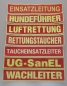 Preview: Rückenschild 3M/gelb, Sonderpreisartikel, Rückenschild DLRG-Ausführung, Rückenschild 42x8 cm,