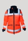 Preview: Softshell-Jacke leuchtrot/schwarz, Softshelljacke Rettungsdienst, leuchtrote Softshelljacken, Softshelljacke mit Reflexstreifen,