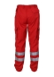 Preview: Einsatzhose dunkelrot Art. 8891/S, Rettungsdiensthose, Hose mit Reflexstreifen, dunkelrote Hose,
