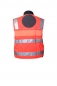 Preview: Einsatzweste leuchtrot/schwarz Art. 9252BRH, Weste mit Rückentasche, BRH-Weste, leuchtrote Weste mit Leinentasche,