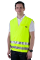 Preview: Warnweste neongelb Art. 9300, Kennzeichnungsweste in neongelb, Überwurfweste mit Reflexstreifen,