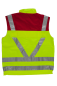 Preview: Einsatzweste neongelb/dunkelrot Art. 9352/V/R, neongelbe Weste, Rettungsdienstweste neongelb mit Reflexstreifen,
