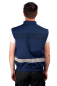 Preview: Einsatzweste blau, Rettungsdienstweste mit silbernen Streifen, Arbeitsweste, wattierte Weste, Body blau,