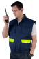 Preview: Einsatzweste blau, Arbeitsweste mit Reflexstreifen, Rettungsdienstweste, blaue Weste, Body, wattierte Weste,