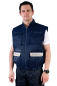Preview: Einsatzweste blau, Arbeitsweste mit Reflexstreifen, Rettungsdienstweste, blaue Weste, Body, wattierte Weste,