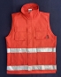 Preview: Einsatzweste dunkelrot, Sonderpreis, Weste dunkelrot, Weste mit Reflexstreifen, Reflektor Weste, wattierte Weste,