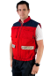 Preview: Einsatzweste dunkelrot/blau (wattiert) Art. 9523/K, Rettungsdienstweste mit Reflexstreifen, wattierter Body in rot/blau, Weste dunkelrot/blau, Arbeitsweste,