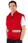 Preview: Einsatzweste dunkelrot (unwattiert) Art. 9623,  Rettungsdienstweste mit Reflexstreifen, unwattierter Body in rot, Arbeitsweste, Weste dunkelrot, Weste mit Reflexstreifen,