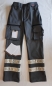 Preview: DRK-Jeans Notice & Call "Perfect Fit", graue Hose mit Blocktasche, Comfort-Stretchhose grau, DRK-Hose mit Stretch, graue Hose mit weißen Reflexstreifen,
