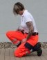 Preview: Jeanshose leuchtrot/blau Notice&Call "Perfect Fit", Stretchhose, Rettungsdiensthose mit Stretch, Notarzthose, Rettungsdiensthose,