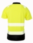 Preview: Recycled Safety Polo Shirt, Poloshirt mit Reflexstreifen, Polo orange/schwarz, High-Viz Shirt, Polo neongelb/schwarz