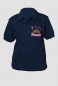 Preview: Kinder-Poloshirt blau Fire Princess, Kinderpolo-Shirt, Fire-Princess, Feuerwehrmädchen, Brustbestickung, Poloshirt blau,