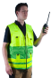 Preview: Feuerwehr-Weste grün/gelb Art. 9319/LIF, Kennzeichungsweste mit Taschen, Weste in grün/gelb, Überwurfweste mit Taschen,