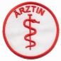 Preview: Emblem mit Aesculapstab, gestickte Embleme, Emblem mit Klett, Embleme zum aufnähen,