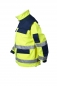 Preview: Softshell-Jacke neongelb/blau, Warnschutz, Softshelljacke mit abnehmbaren Armen, Softshell-Weste, Softshell mit Reflexstreifen, Wetterschutzjacke,