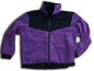 Preview: Fleece-Jacke violett/blau, wärmende Fleecejacke, Outdoor-Fleecejacke, Fleecejacke aus eigener Produktion, Fleecejacke für Notfallseelsorge,