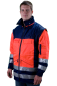 Preview: Blousonjacke St. Piere Art. 8886/Piere, Rettungsdienst-Jacke blau/leuchtrot, Jacke mit silbernen Reflexstreifen