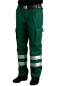 Preview: Einsatzhose bottlegreen Art. 8391/S, Hose mit Reflexstreifen, dunkelgrüne Hose,