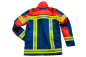 Preview: Fire-Kids-Jacke flou. blau/leuchtrot Art. 8275, Kinderjacke mit Reflexstreifen,