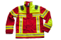 Preview: Fire-Kids-Jacke dunkelrot/neongelb Art. 9870, Feuerwehr-Kids, Jacke mit GSG-Streifen, Feuerwehrnachwuchs, Jugendfeuerwehr,
