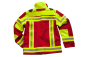 Preview: Fire-Kids-Jacke dunkelrot/neongelb Art. 9870, Feuerwehr-Kids, Jacke mit GSG-Streifen, Feuerwehrnachwuchs, Jugendfeuerwehr,