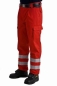 Preview: Einsatzhose dunkelrot flammhemmend Art. 9812/MAC, Sonderpreishose, dunkelrote Hose mit silbernen Streifen,