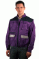 Preview: Universalblouson violett/blau Art. 9783/S/V, Jacke mit abnehmbaren Ärmeln,