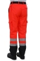 Preview: Einsatzhose leuchtrot/schwarz Art. 9202/RK/SW, AKTIONSARTIKEL, Hose leuchtrot/schwarz mit Reflexstreifen