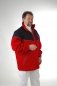 Preview: Fleece-Windsafe dunkelrot/blau, winddichte Fleecejacke, Outdoor-Jacke, Windbreaker,
