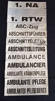 Rückenschild 3M/silber 1 + A-E