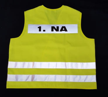 Preview: Warnweste neongelb Art. 9300, Kennzeichnungsweste in neongelb, Überwurfweste mit Reflexstreifen,