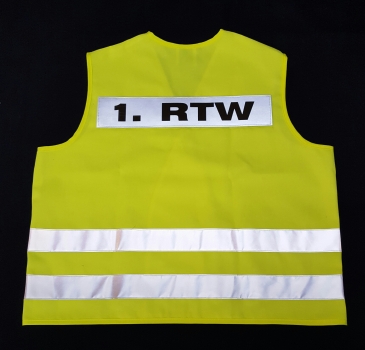 Preview: Warnweste neongelb Art. 9300, Kennzeichnungsweste in neongelb, Überwurfweste mit Reflexstreifen,