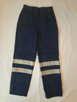 Einsatzhose "Fly" blau mit 2 Streifen silber, Arbeitshose, Fliegerhose, Aktionsartikel, Fly-Hose, Reflexstreifen silber, Sonderpreisartikel,