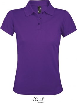 Damen-Polo-Shirt "Notfallseelsorge" Art. L573/NFS, Poloshirt mit Emblem der Notfallseelsorge, violettes Poloshirt,